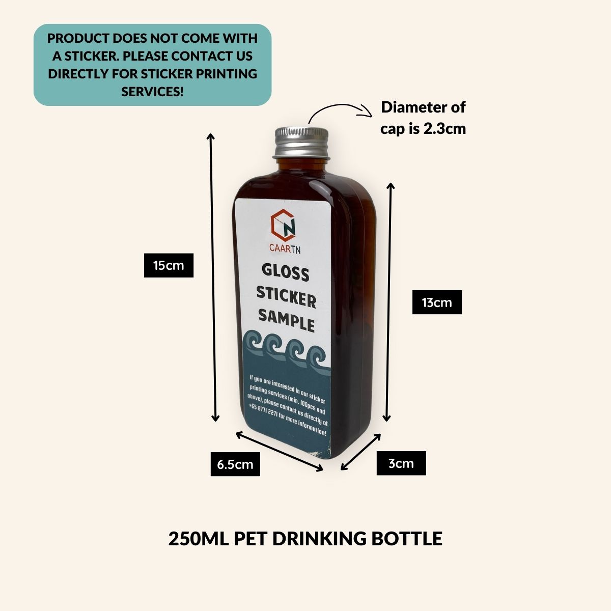 250ML PET Drinking Bottle - 10pcs/pack-CAARTN