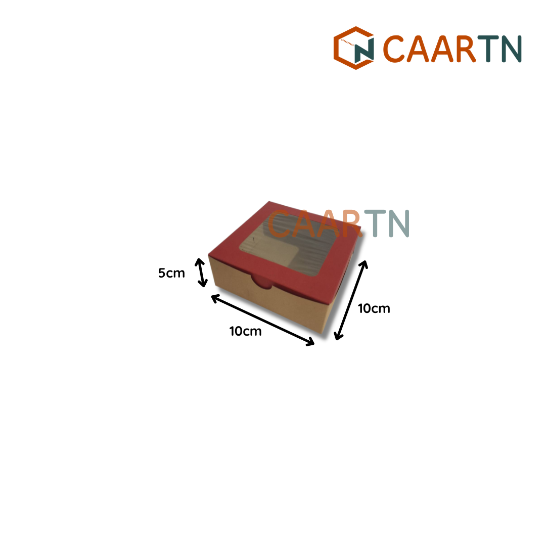 Food-safe Window Square Box XS (2 colours) - 10pcs | 50pcs-CAARTN