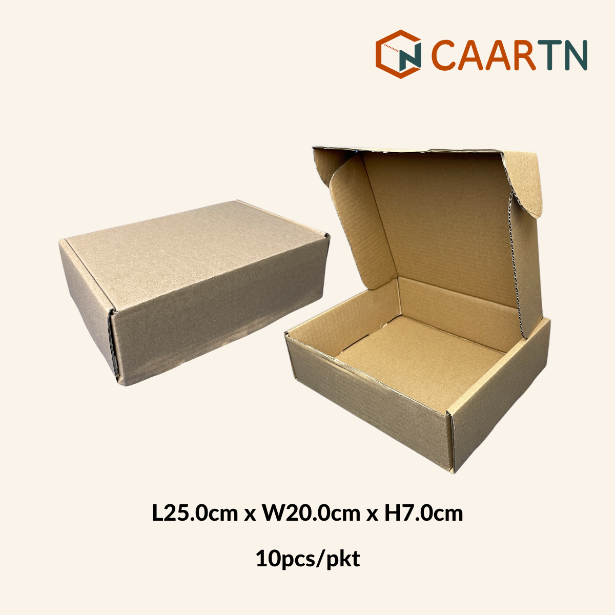 Kraft Brown Mailer Box (MB252007) - 10pcs-CAARTN