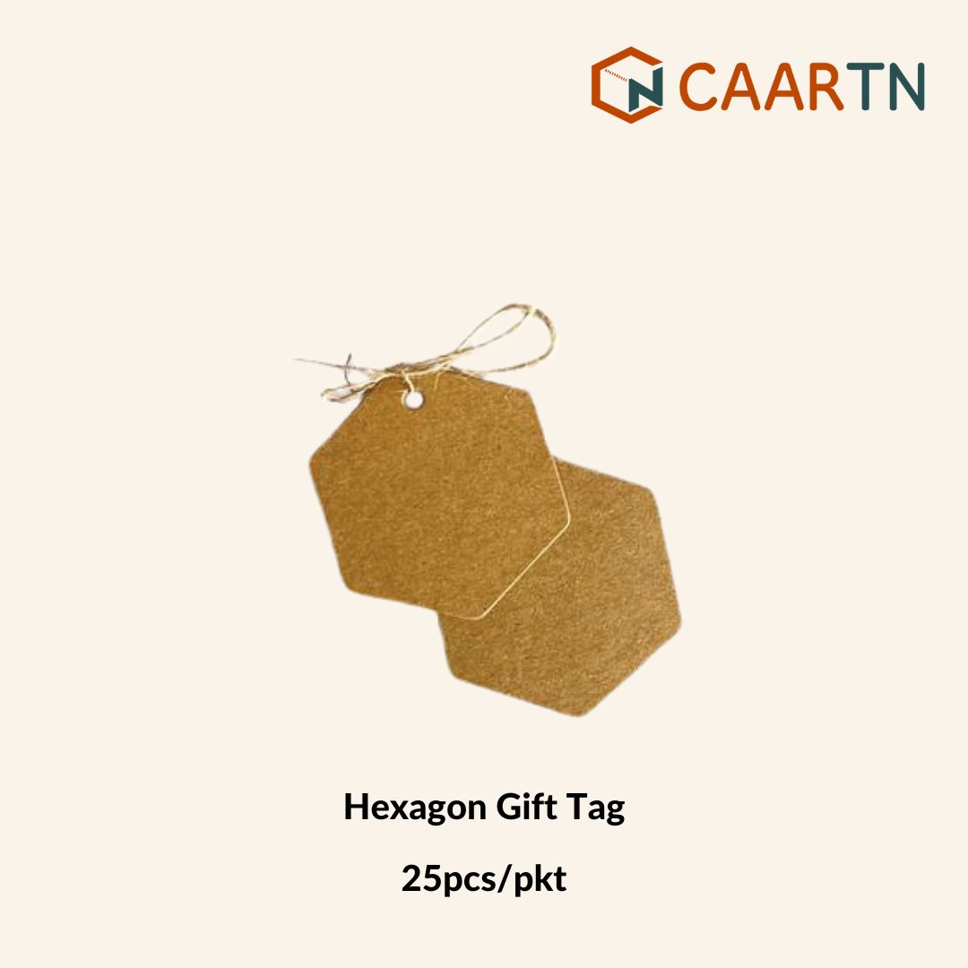 Hexagon Gift Tag - 25pcs/pkt