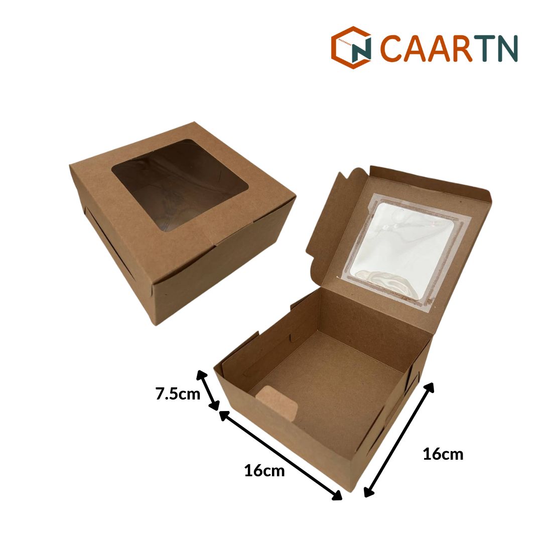Kraft Cake Box L - 10pcs/pkt-CAARTN