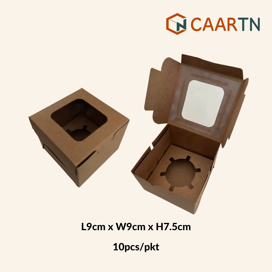 1 Hole Cupcake Box - 10pcs/pkt-CAARTN