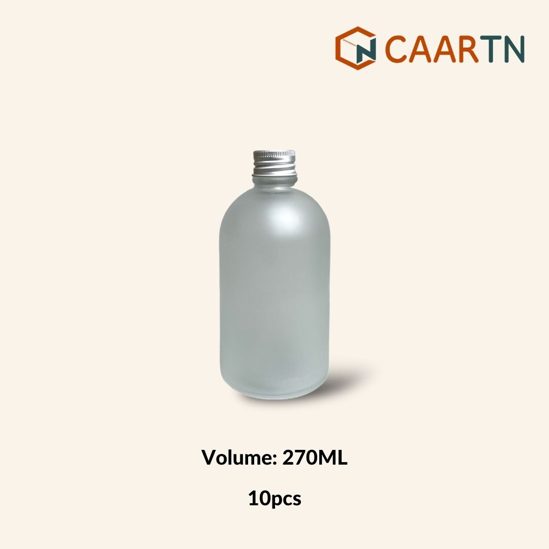 270ML Round Glass Bottle (Frosted) - 10pcs/pack-CAARTN