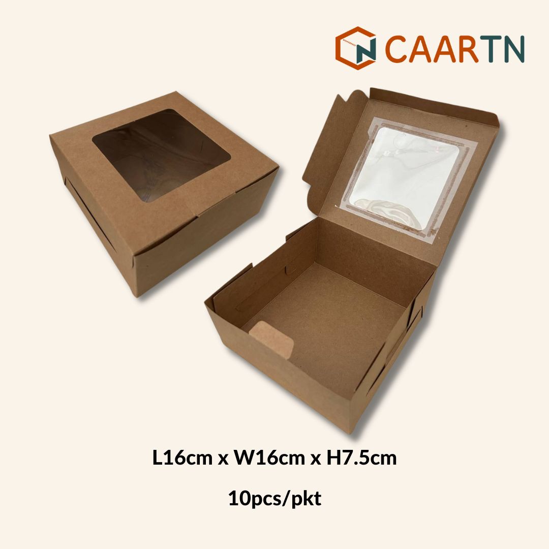 Kraft Cake Box L - 10pcs/pkt-CAARTN