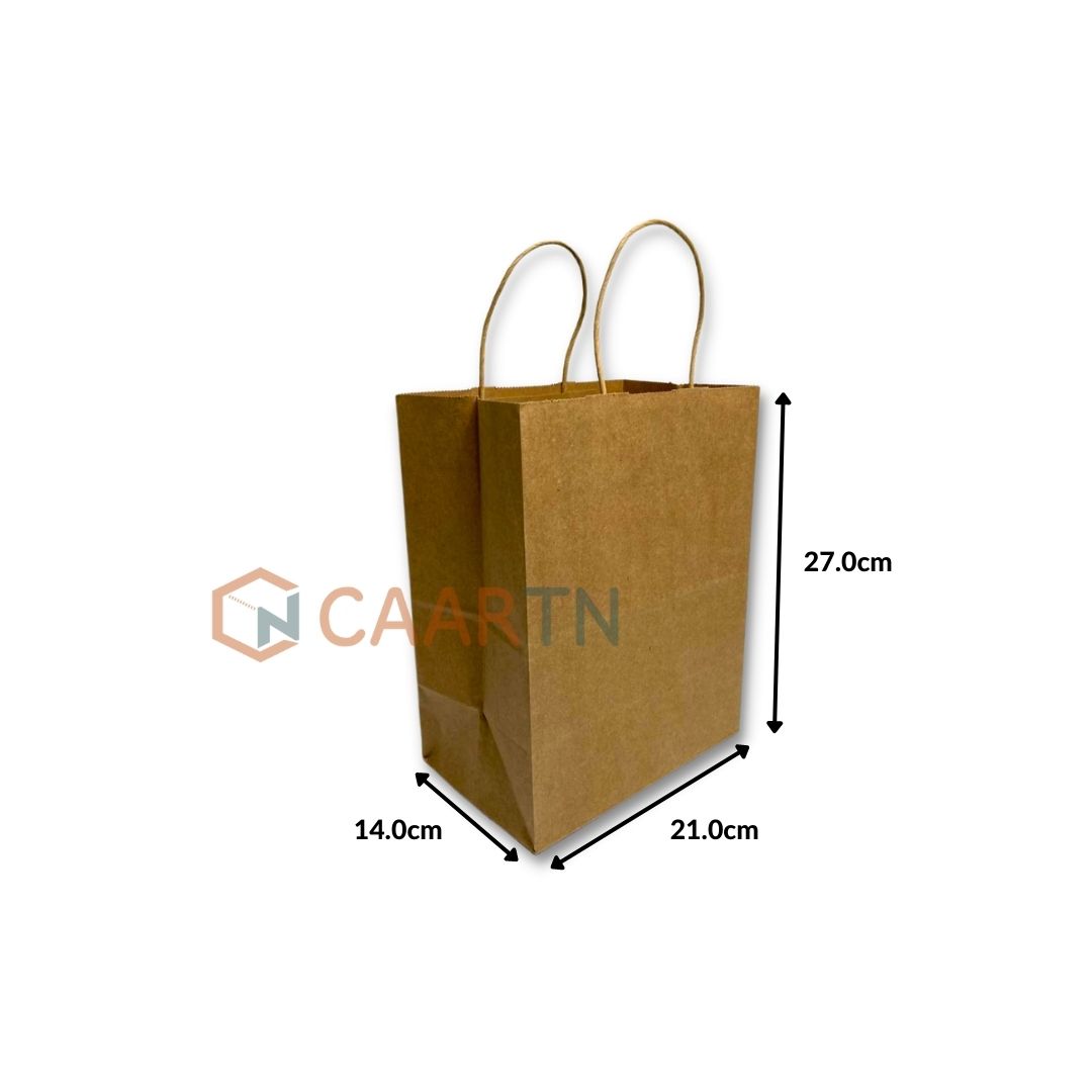 Kraft Paper Bag Take-away (S) - 10pcs/pkt-CAARTN
