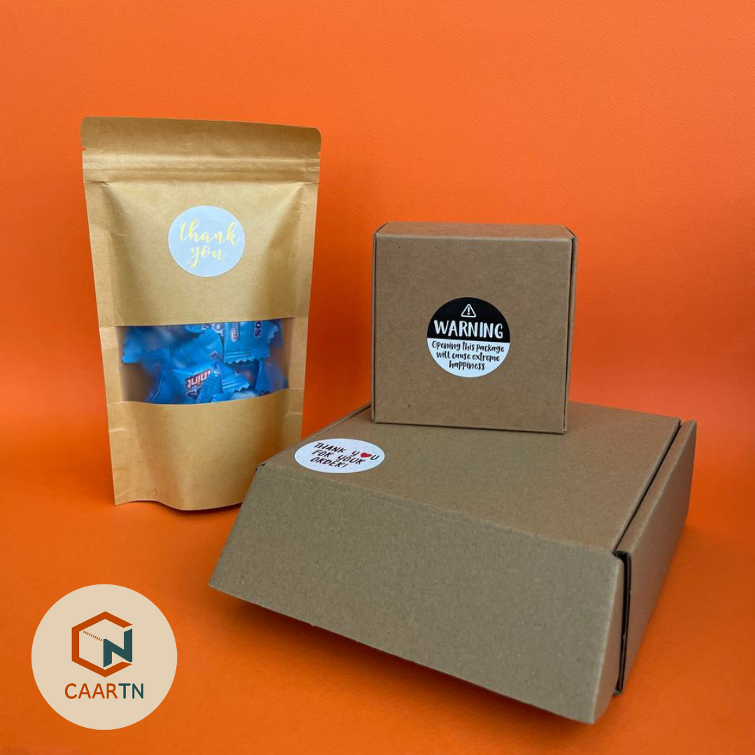 Gold Ink Sticker Label - 500pcs/roll-CAARTN