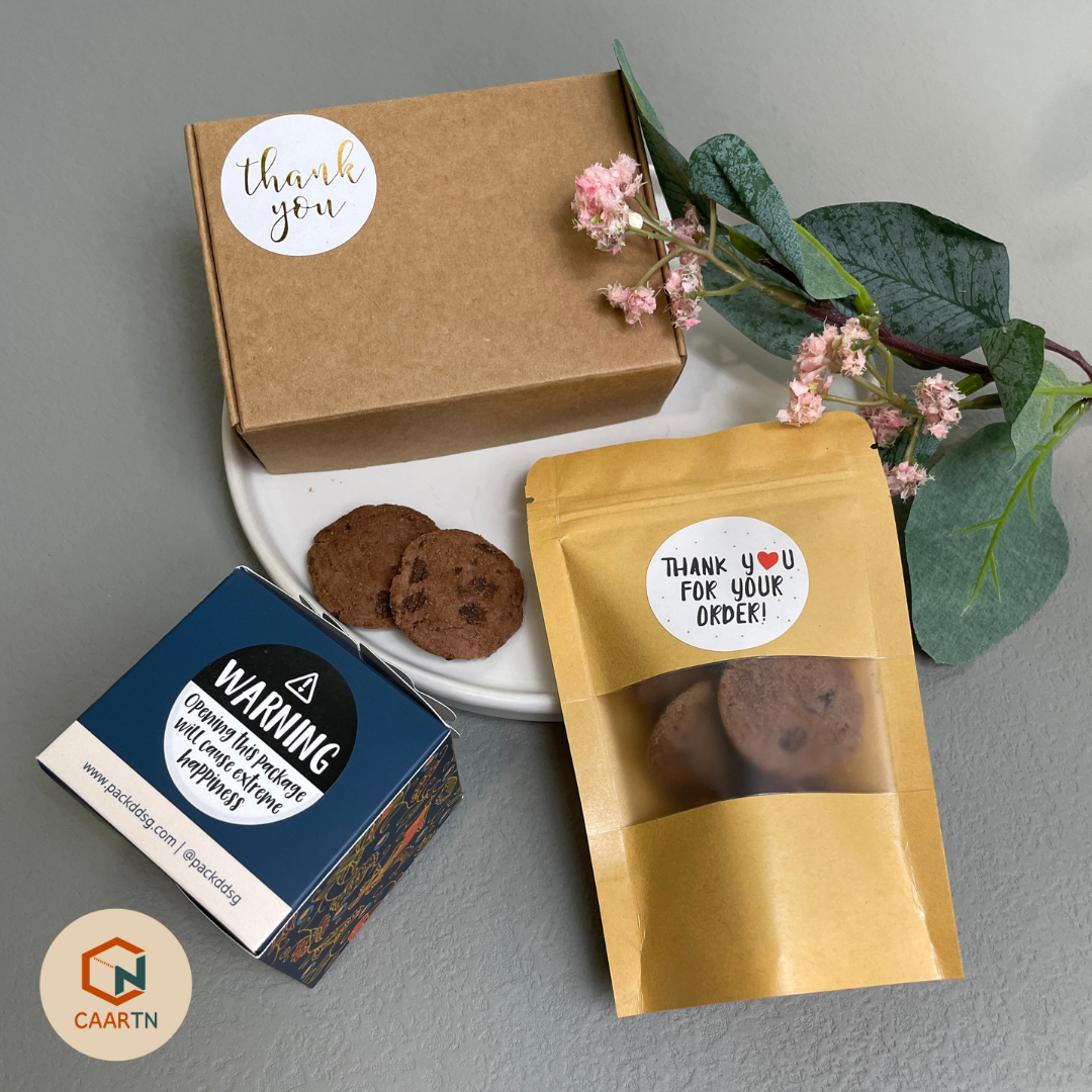 Gold Ink Sticker Label - 500pcs/roll-CAARTN