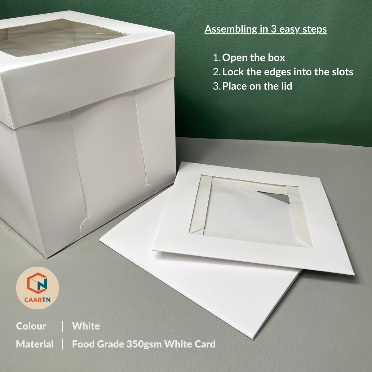 White Tall Cake Box 10" x 10" x 10" - 10pcs