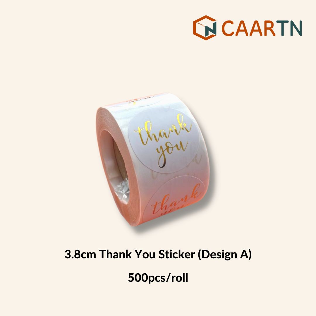 Thank You Design A Sticker Label - 500pcs/roll-CAARTN