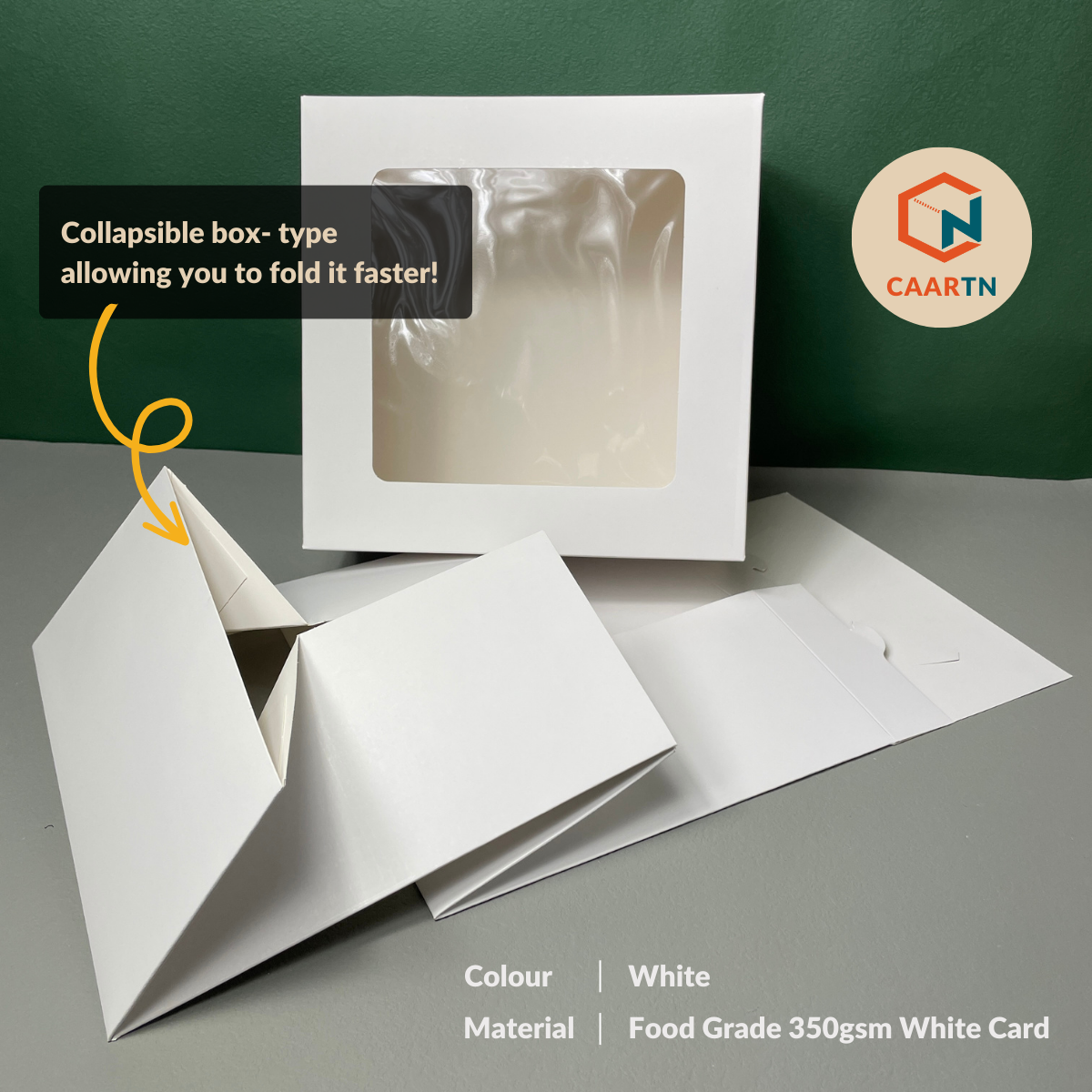 White Cake Box 10" x 10" x 5" - 10pcs