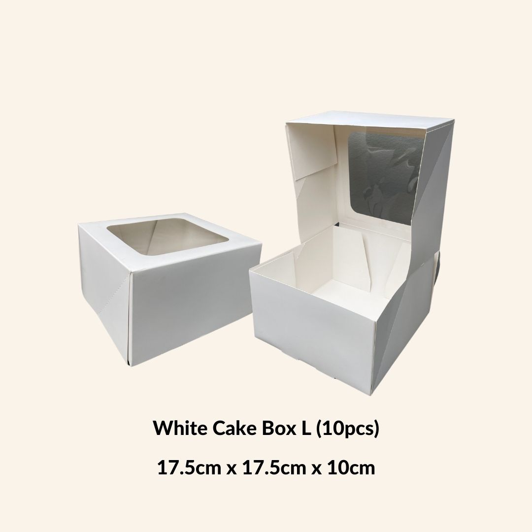White Cake Box L - 10pcs