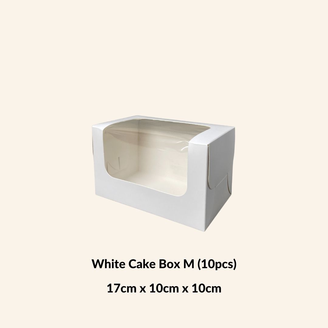 White Cake Box M - 10pcs