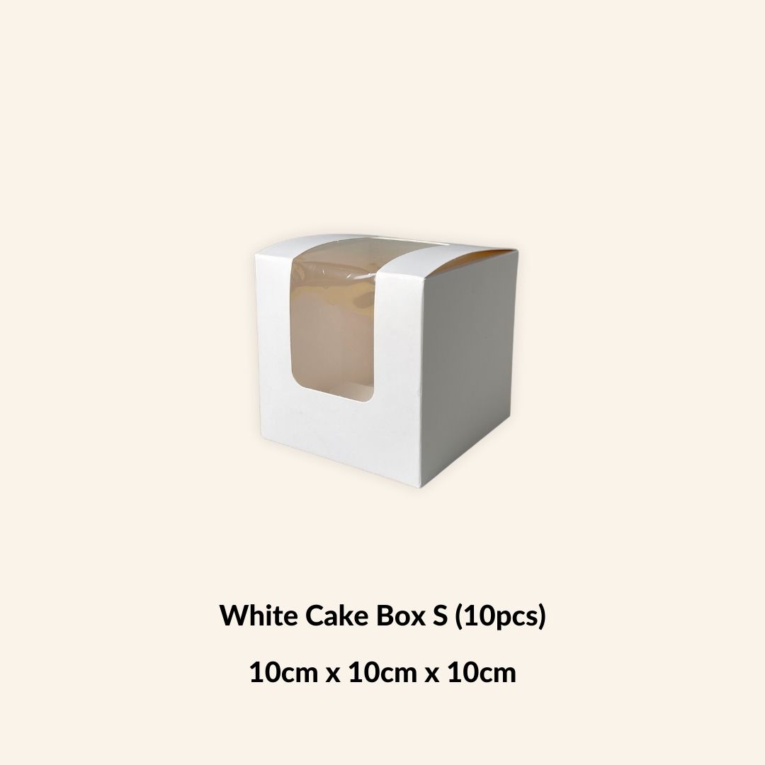 White Cake Box S - 10pcs