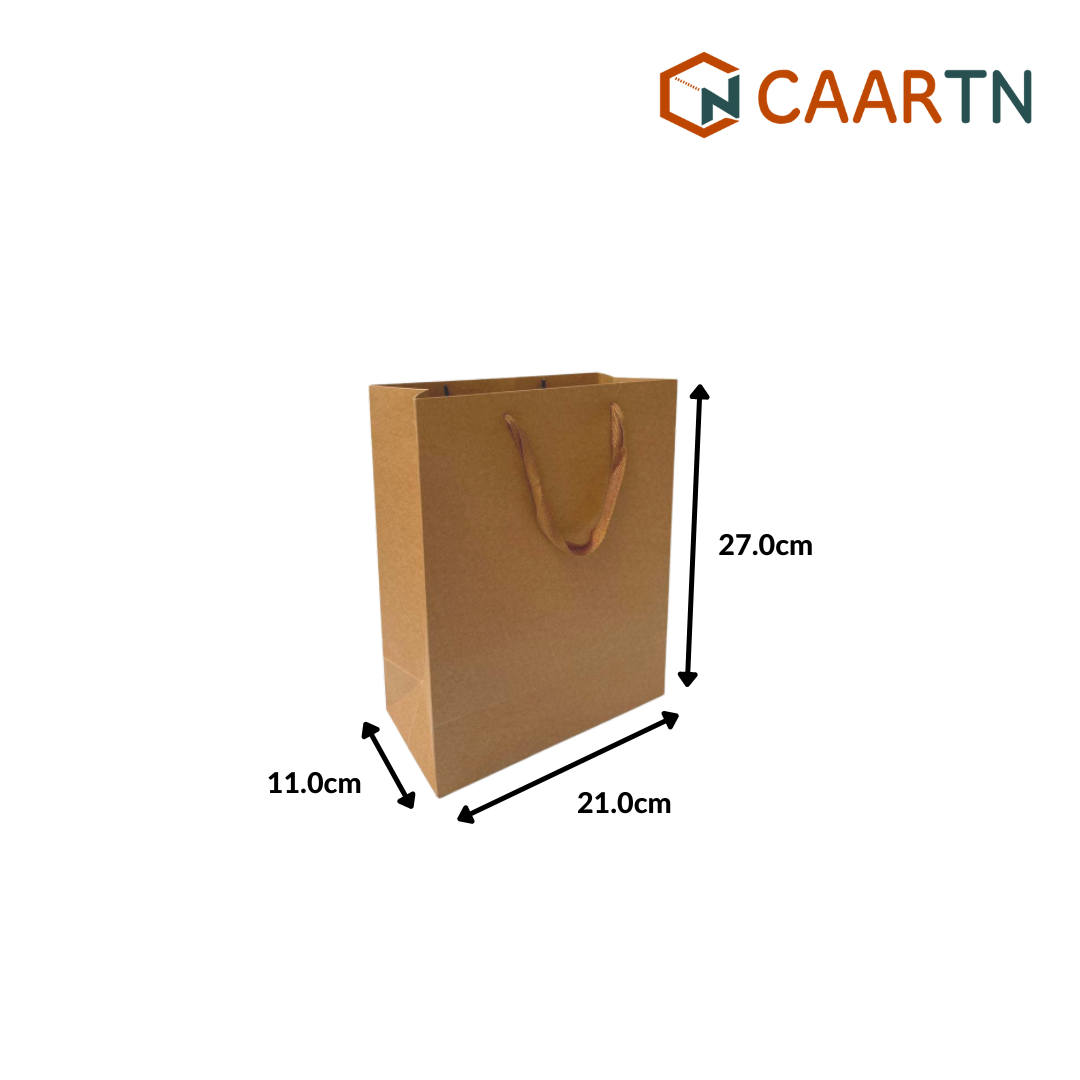 Kraft Rectangle Paper Bag Rec (S) - 10pcs/pkt-CAARTN