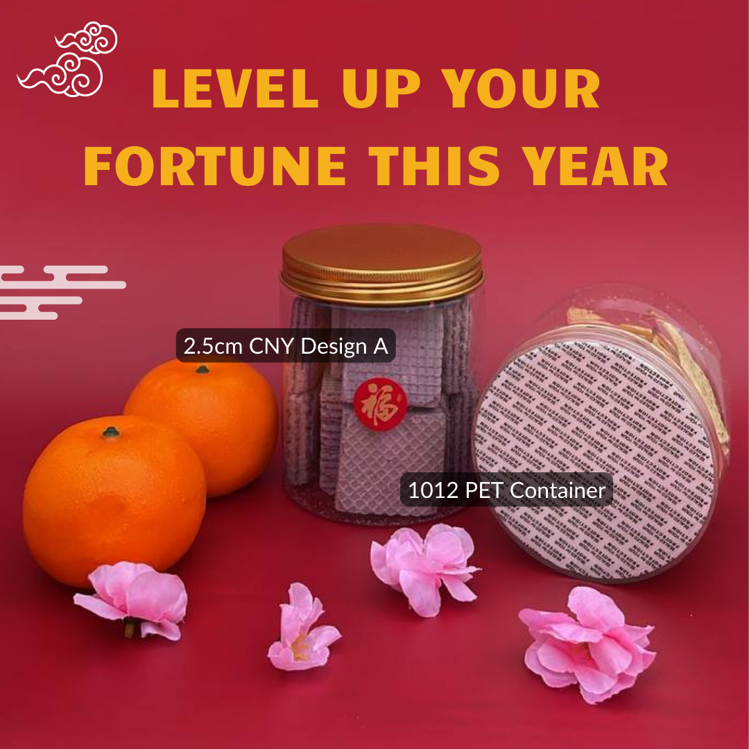 CNY Fortune Sticker Label (2.5cm) (2 Designs) - 500pcs/roll-CAARTN