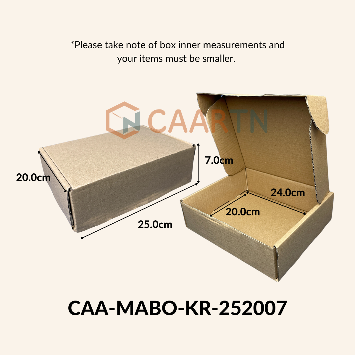 Kraft Brown Mailer Box (MB252007) - 10pcs-CAARTN
