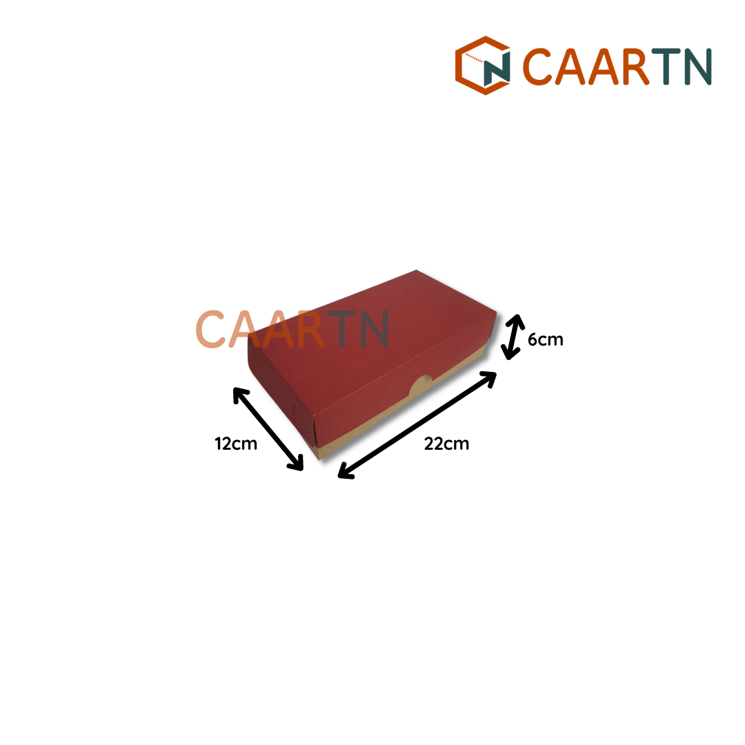 Food-safe 22cm Rectangle Plain Box (2 colours) - 10pcs | 50pcs-CAARTN
