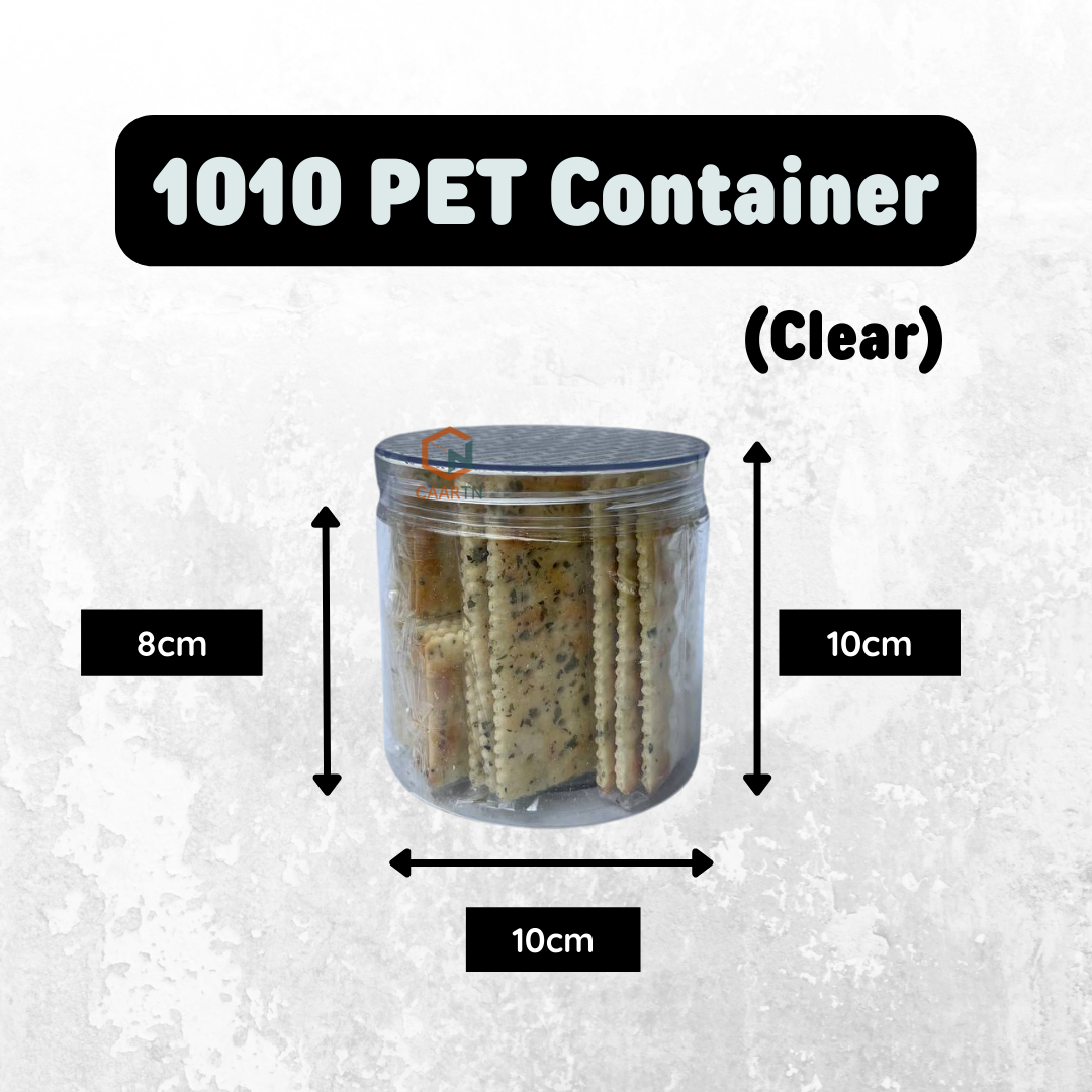 Clear PET Plastic Container - 3 sizes-CAARTN