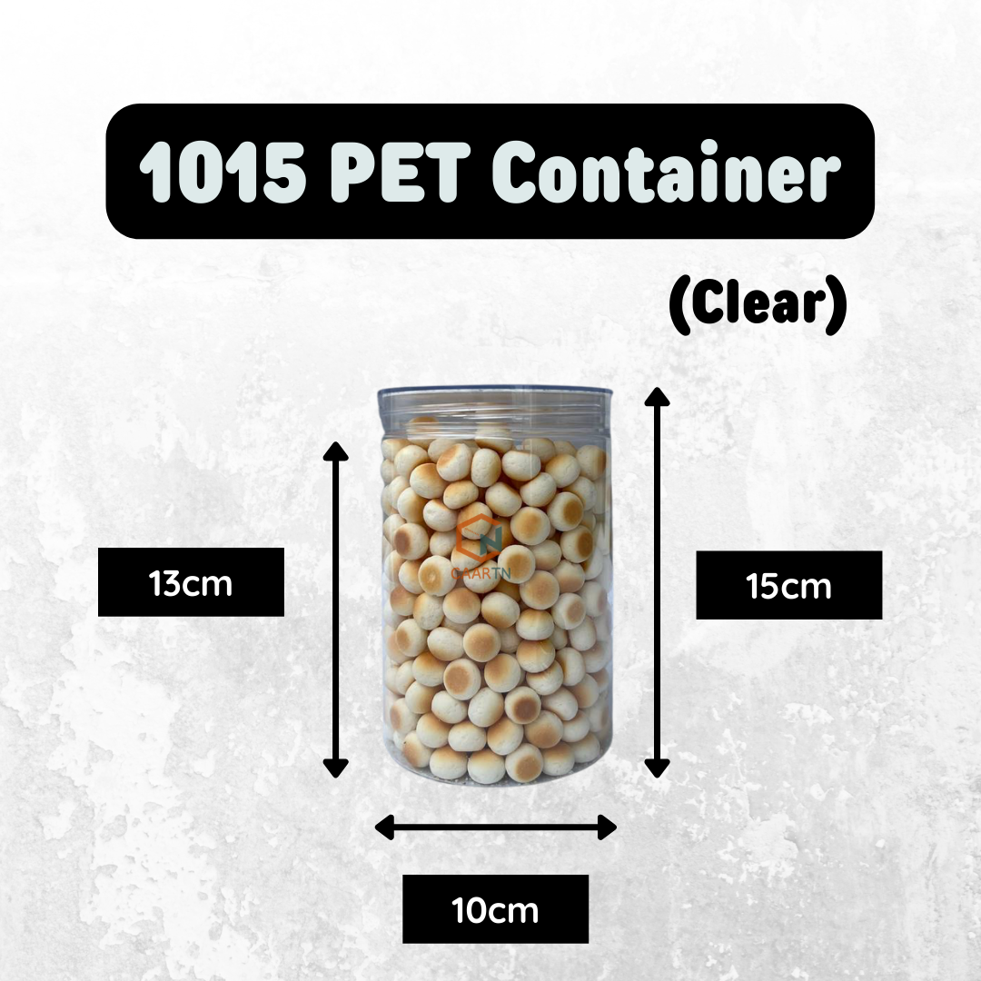 Clear PET Plastic Container - 3 sizes-CAARTN