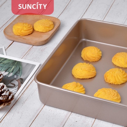 suncity/陽晨金色古早蛋糕模具長方形不沾 碳鋼烤盤古早味蛋糕模-億貝斯特