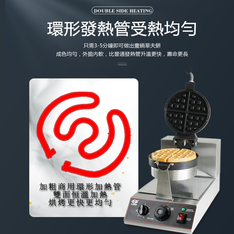 EB/億貝斯特商用圓形鬆餅機220V電壓（EB-850S）-億貝斯特
