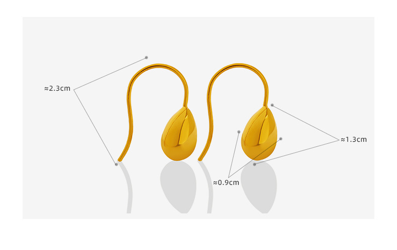 Elegant European Style Minimalist Titanium Steel Water Droplet Earrings