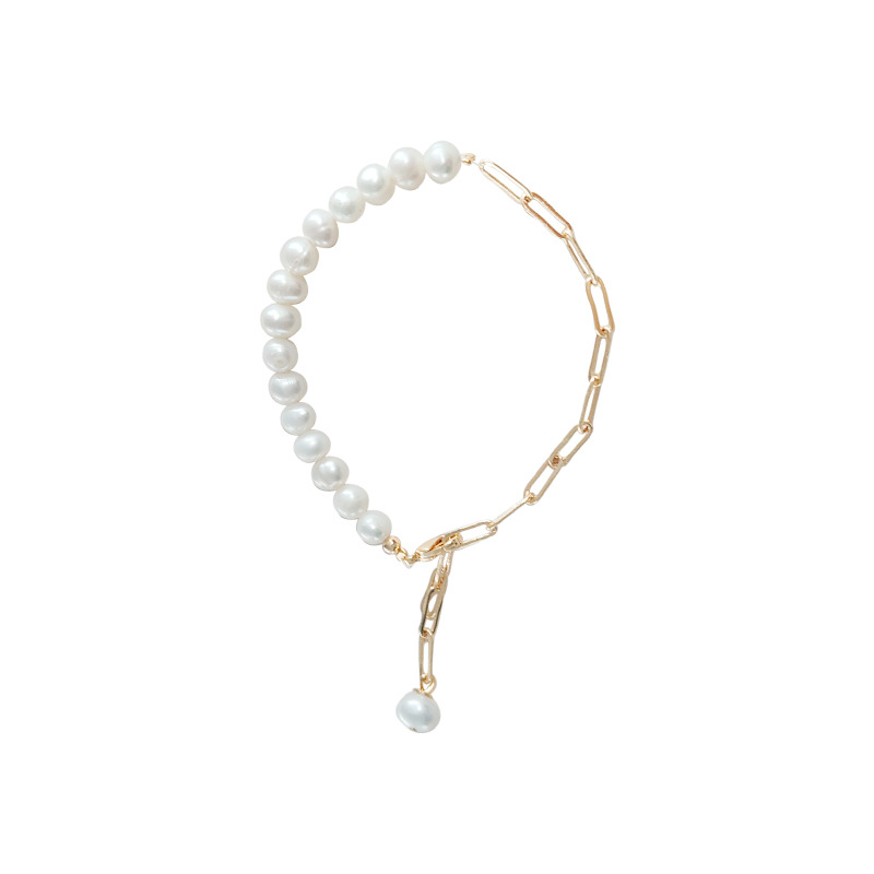 Sweet French Style Fresh Water Pearls 14k Plated Bracelet