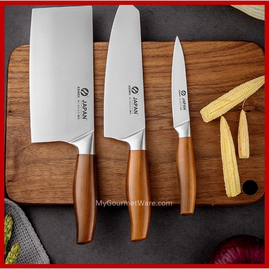 [SG Stock] ASAKH Japan 6pc Stainless Steel Kitchen Knife Gift Set with