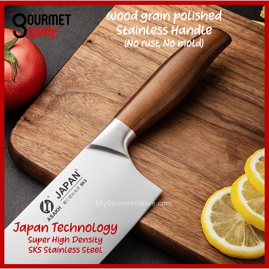 [SG Stock] ASAKH Japan 6pc Stainless Steel Kitchen Knife Gift Set with