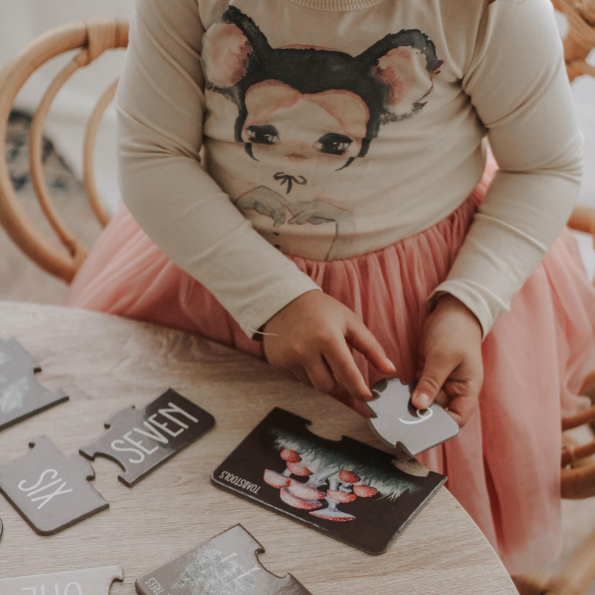 Woodland Counting 123 Puzzle for Early Literacy and Numeracy in Toddlers and Kids