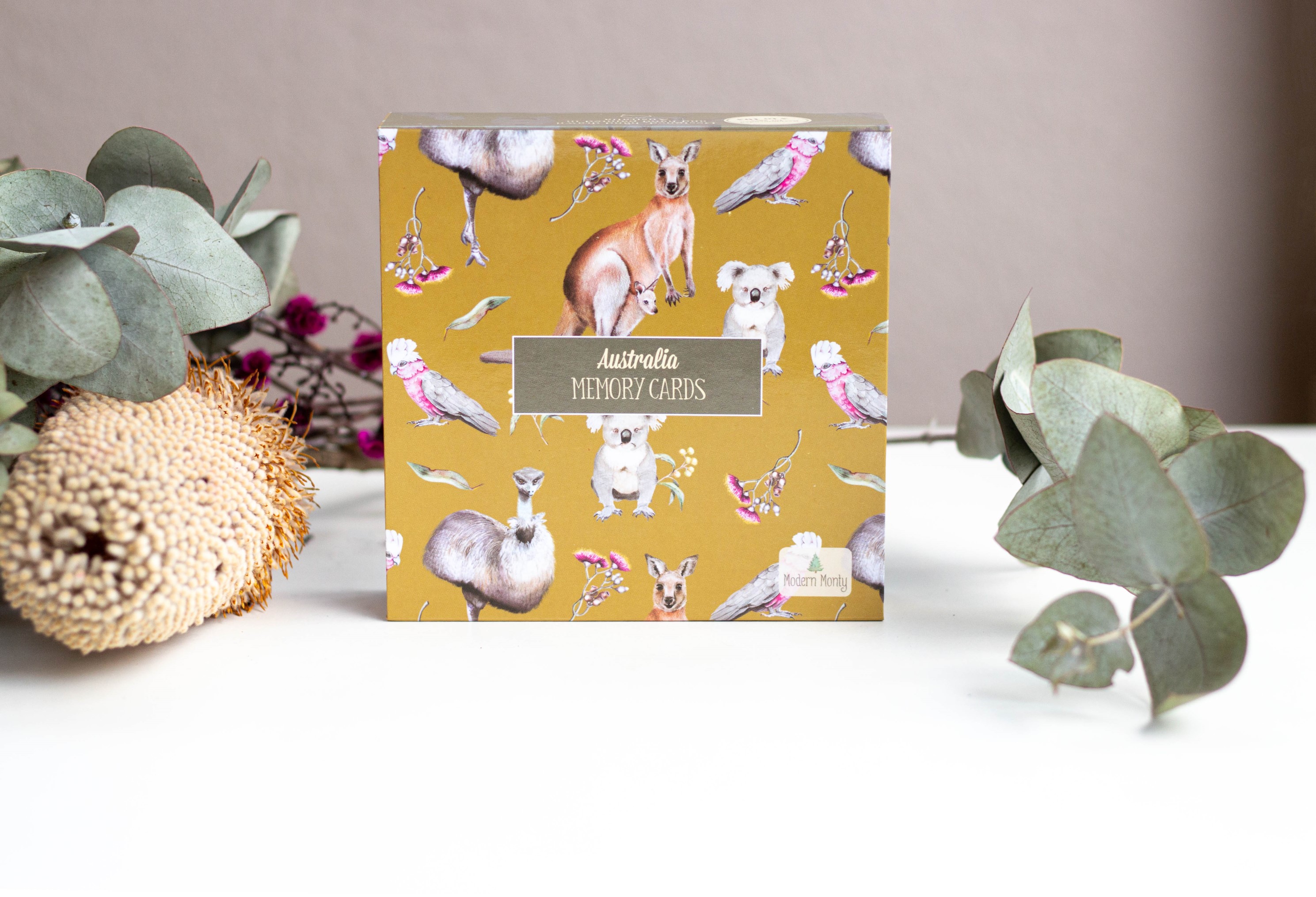 Australia Memory Card Game for Educational Play and Early Learners