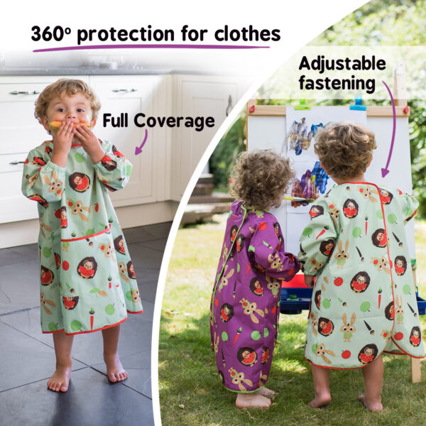 Tidy Tot Long Length Coverall Bib for Feeding or Sensory Play