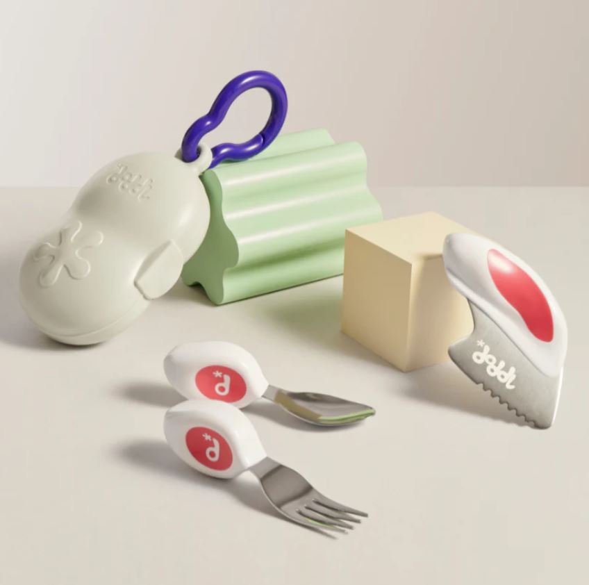 Doddl Children's Spoon, Fork and Knife Set Latte Parents