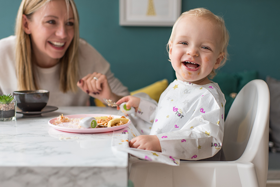 Disposable Coverall Feeding Bib for Baby Led Weaning or Feeding on the Go
