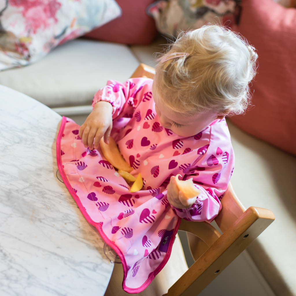 Tidy Tot Cover and Catch Bib for Baby Self Feeding or Baby Led Weaning