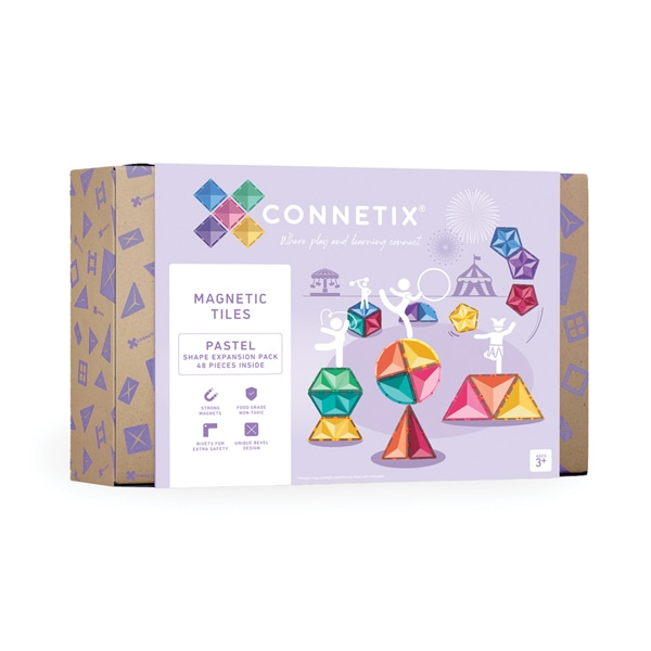 Connetix 48pc Pastel Shape Expansion Pack