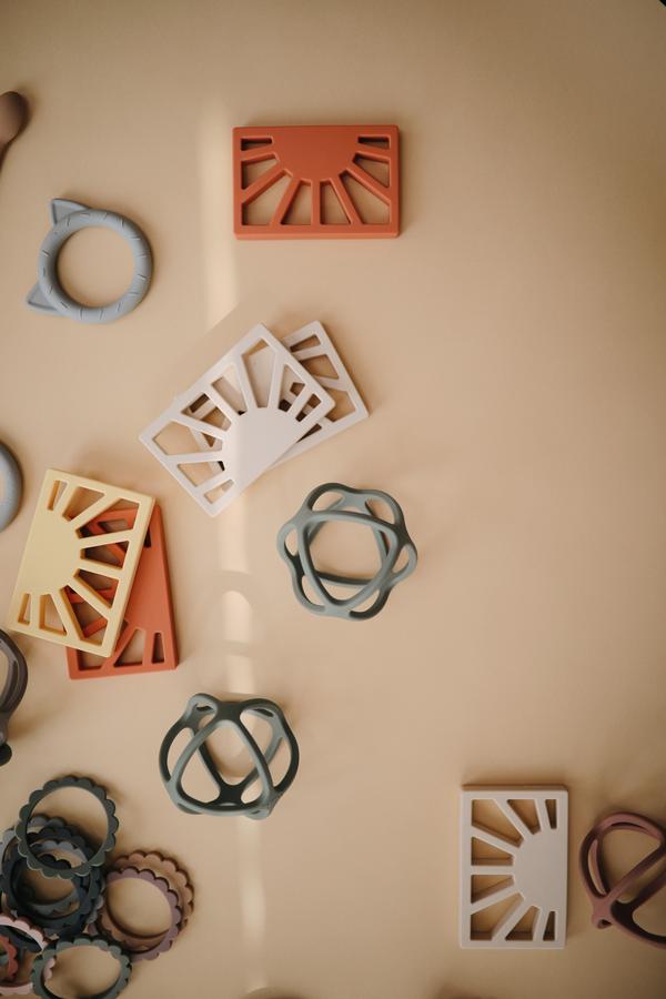 Mushie Teethers 100% non toxic, food grade silicone for babies