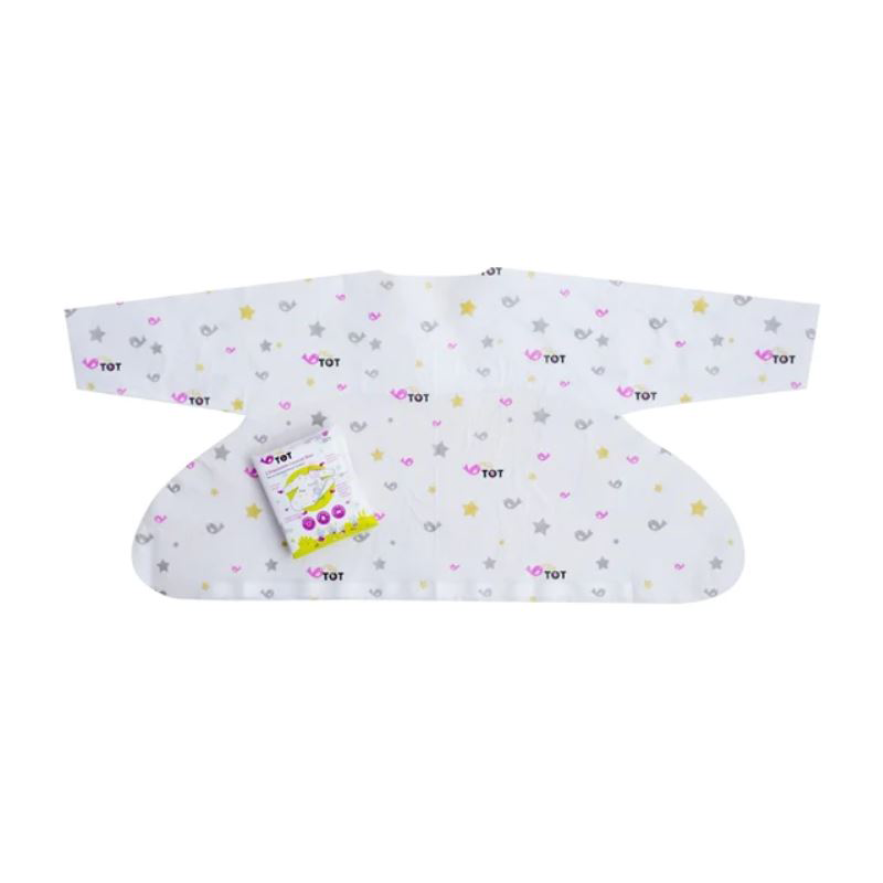 Disposable Coverall Feeding Bib for Baby Led Weaning or Feeding on the Go