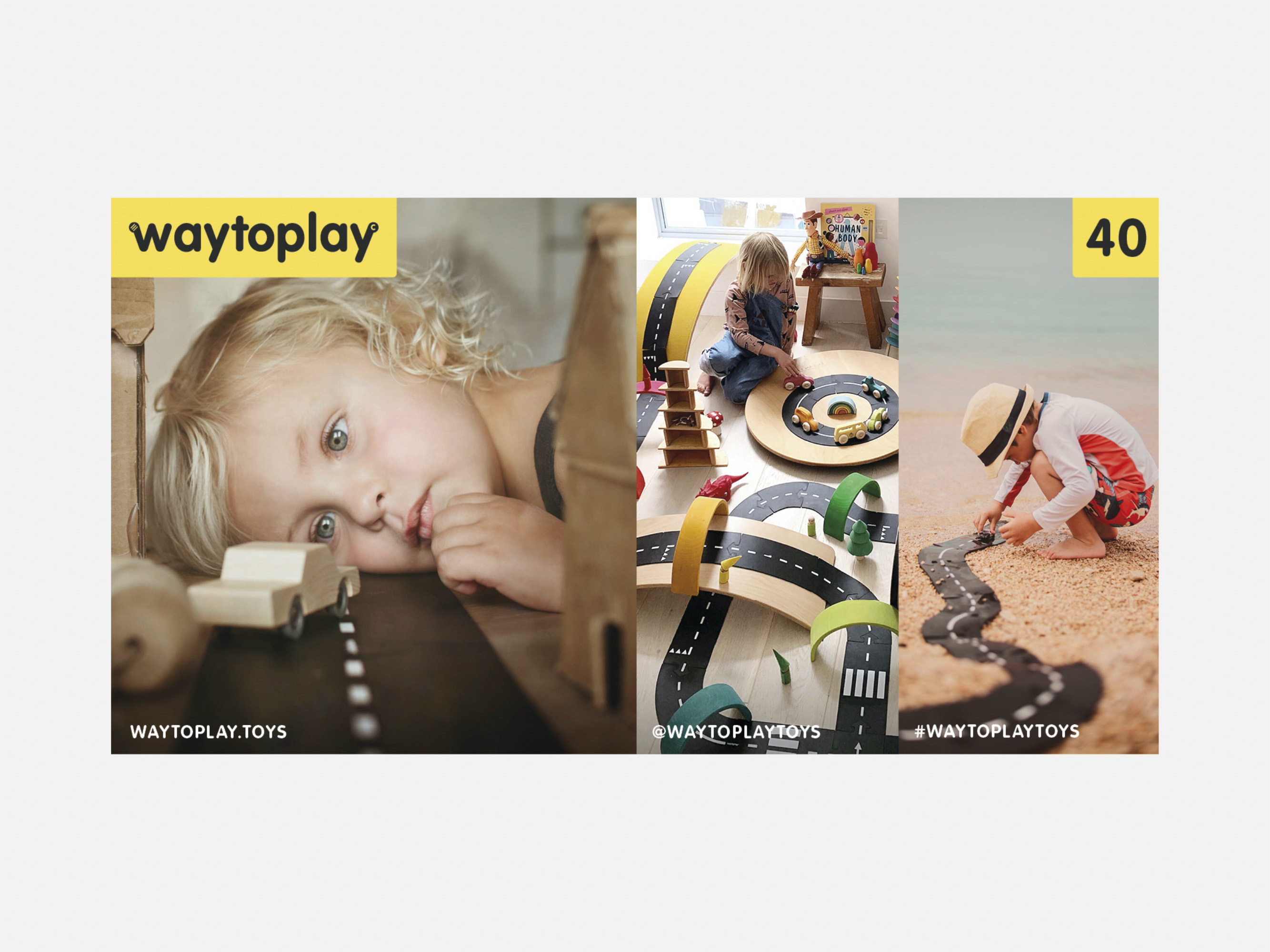 Waytoplay King of the Road (40 pcs) for Open Ended Educational Play