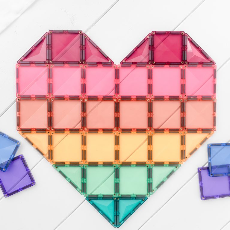 202 pieces Pastel Mega Set Connetix Magnetic Tiles for Toddler and Kids Open Ended Play