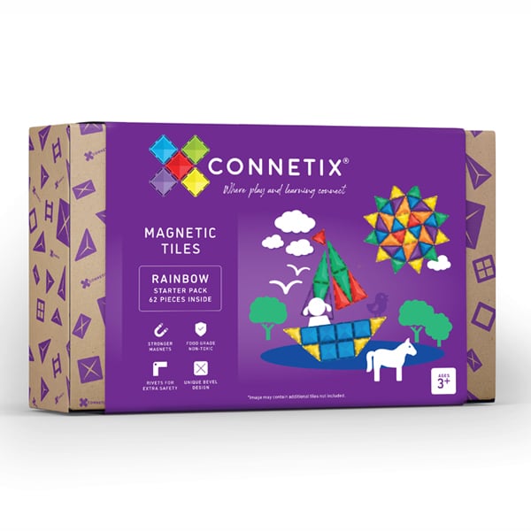 Connetix Tiles for Open Ended Play (100 pc Creative Pack, 24 pc Motion Pack, 92 pc Ball Run Pack)