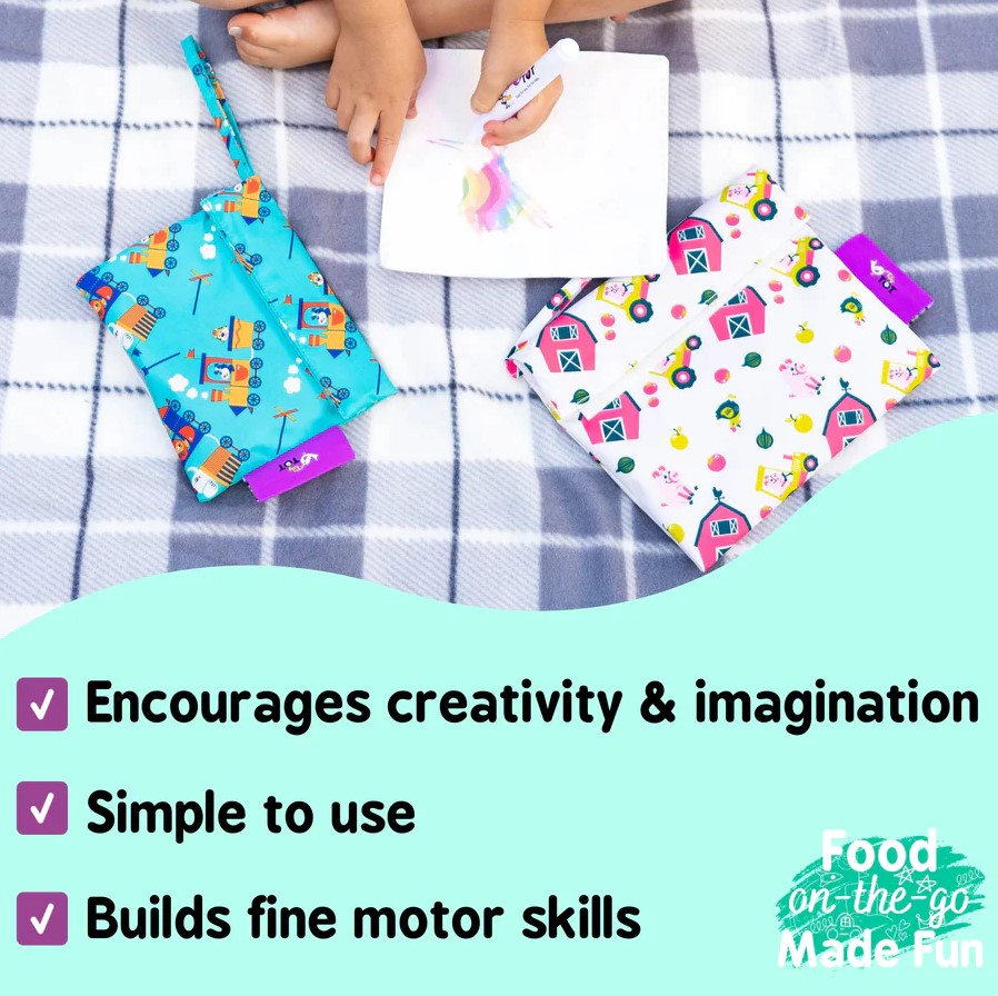 Tidy Tot Snack & Doodle Creative Snack Bags for Snack Time