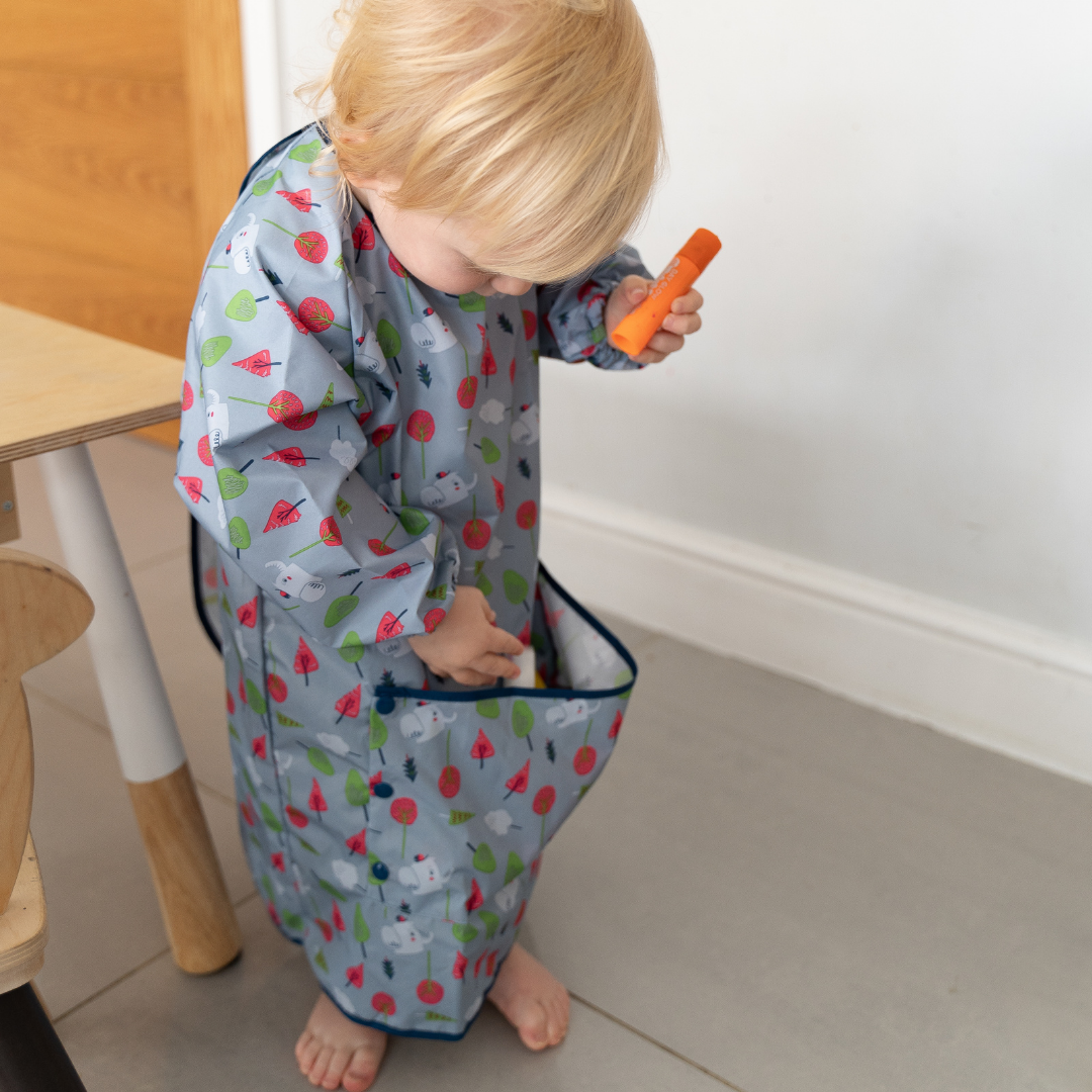 Tidy Tot Long Length Coverall Bib for Feeding or Sensory Play