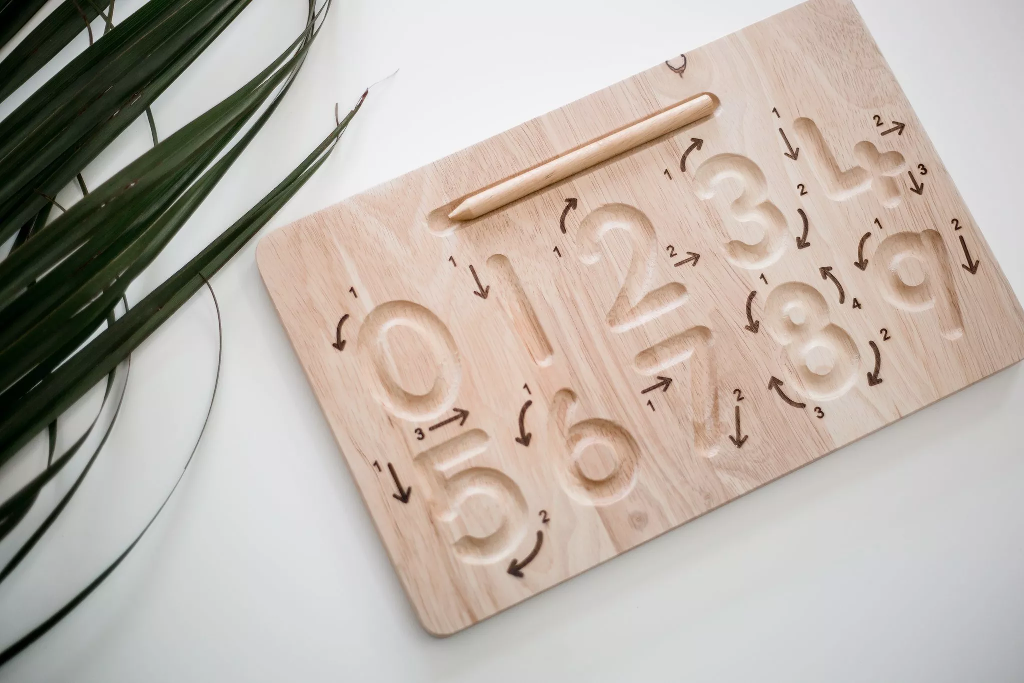 Qtoys Capital Letter Tracing Board with Wooden Stylus for Toddlers