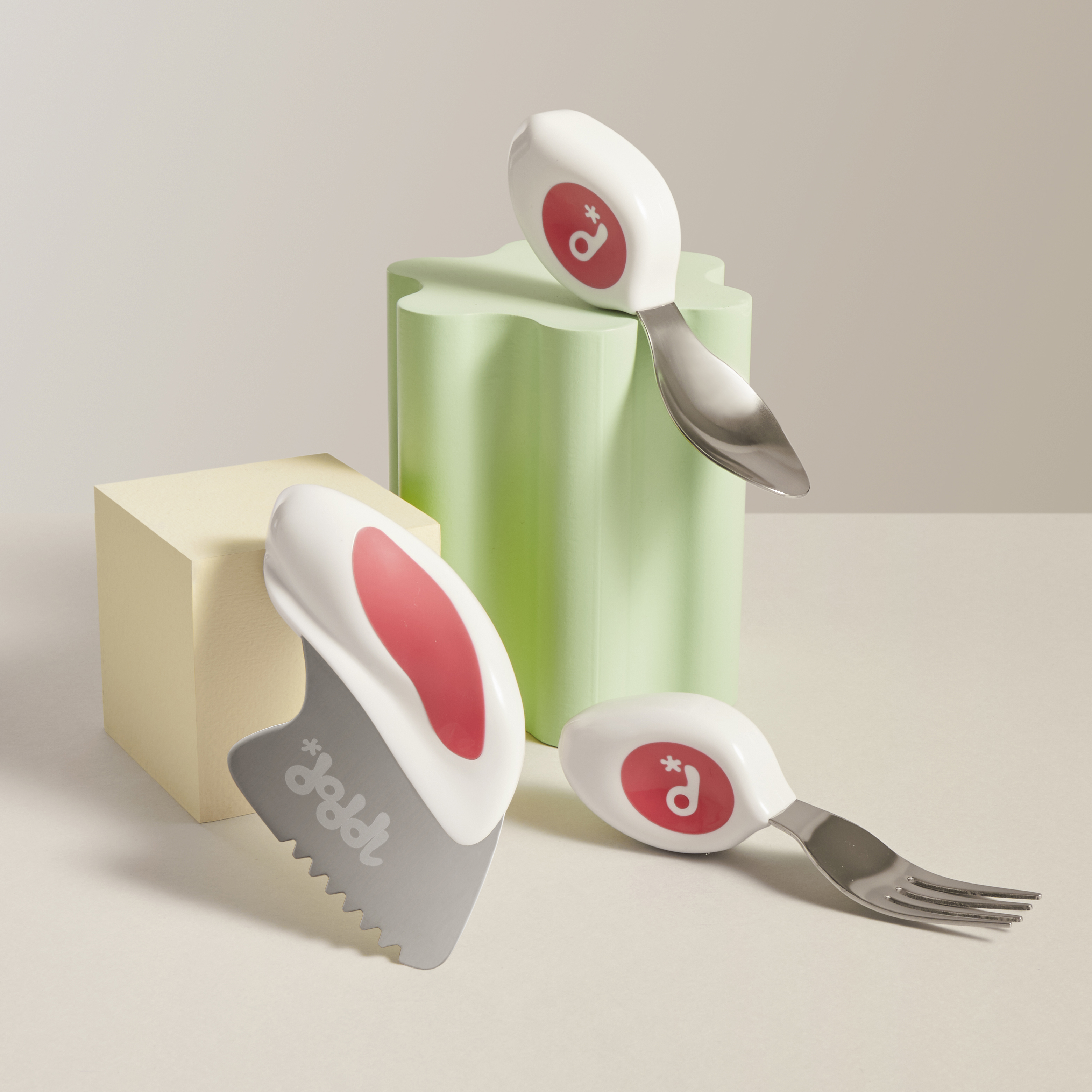 Doddl Junior Bundle: Toddler Spoon, Fork & Knife, Cutlery Case with Plate