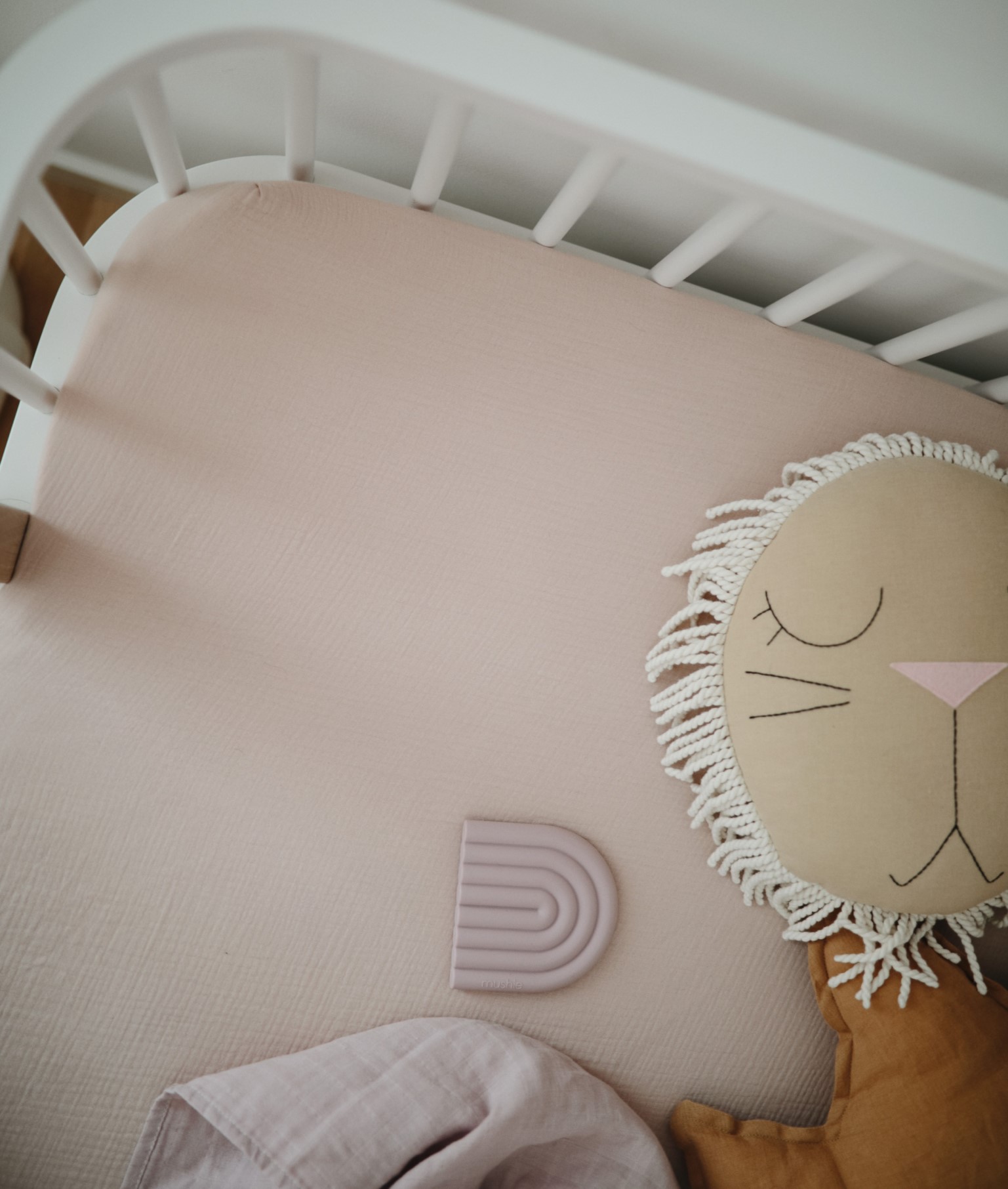 Mushie Crib Sheet for Baby Crib Cot Bedding