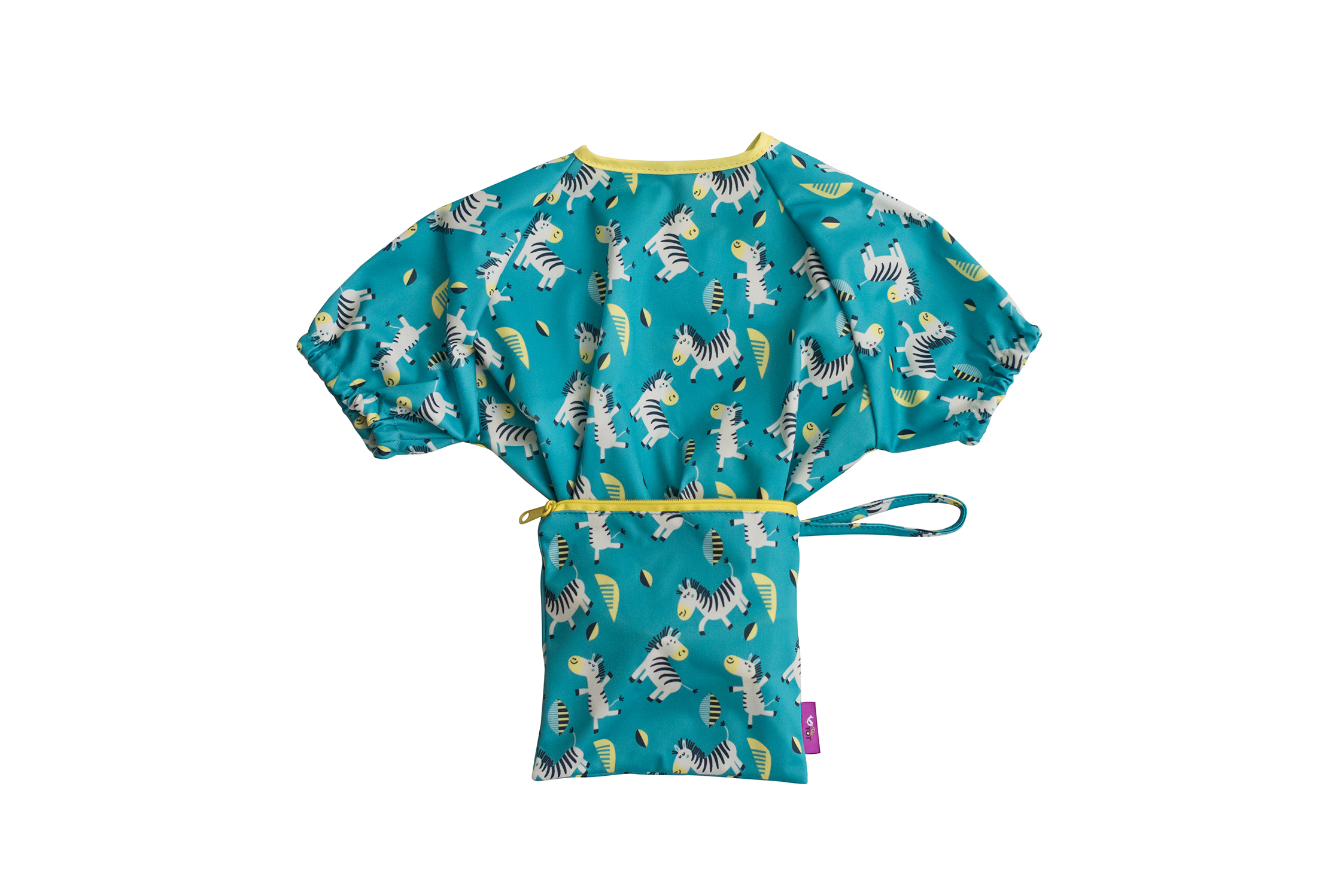 Tidy Tot Short Sleeve Cover and Catch Coverall Bib for Baby Self Feeding or Baby Led Weaning