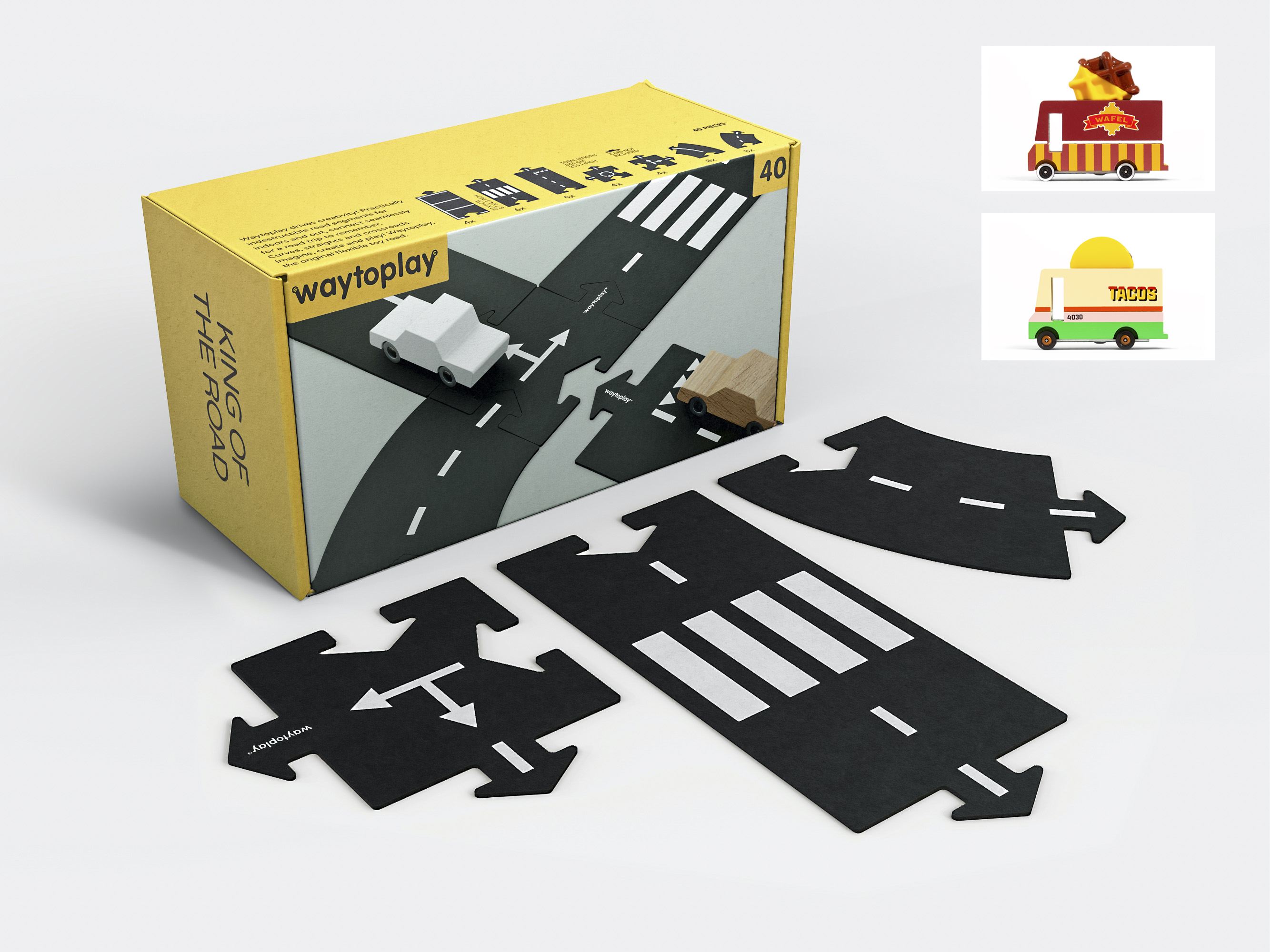 Waytoplay King of the Road (40 pcs) for Open Ended Educational Play