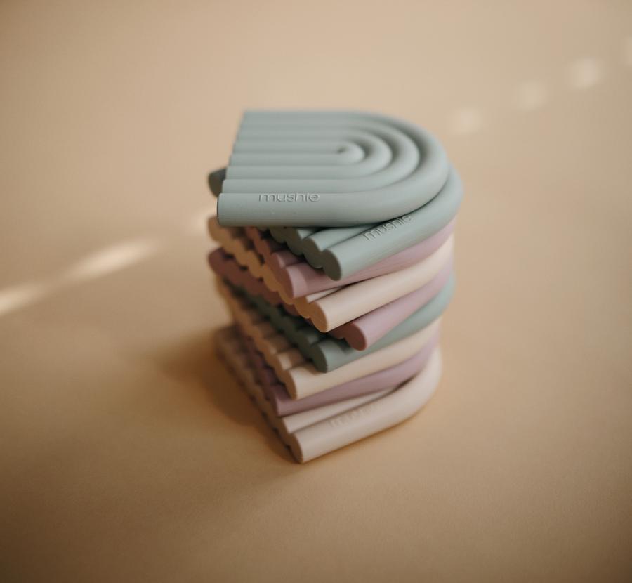 Mushie Teethers 100% non toxic, food grade silicone for babies