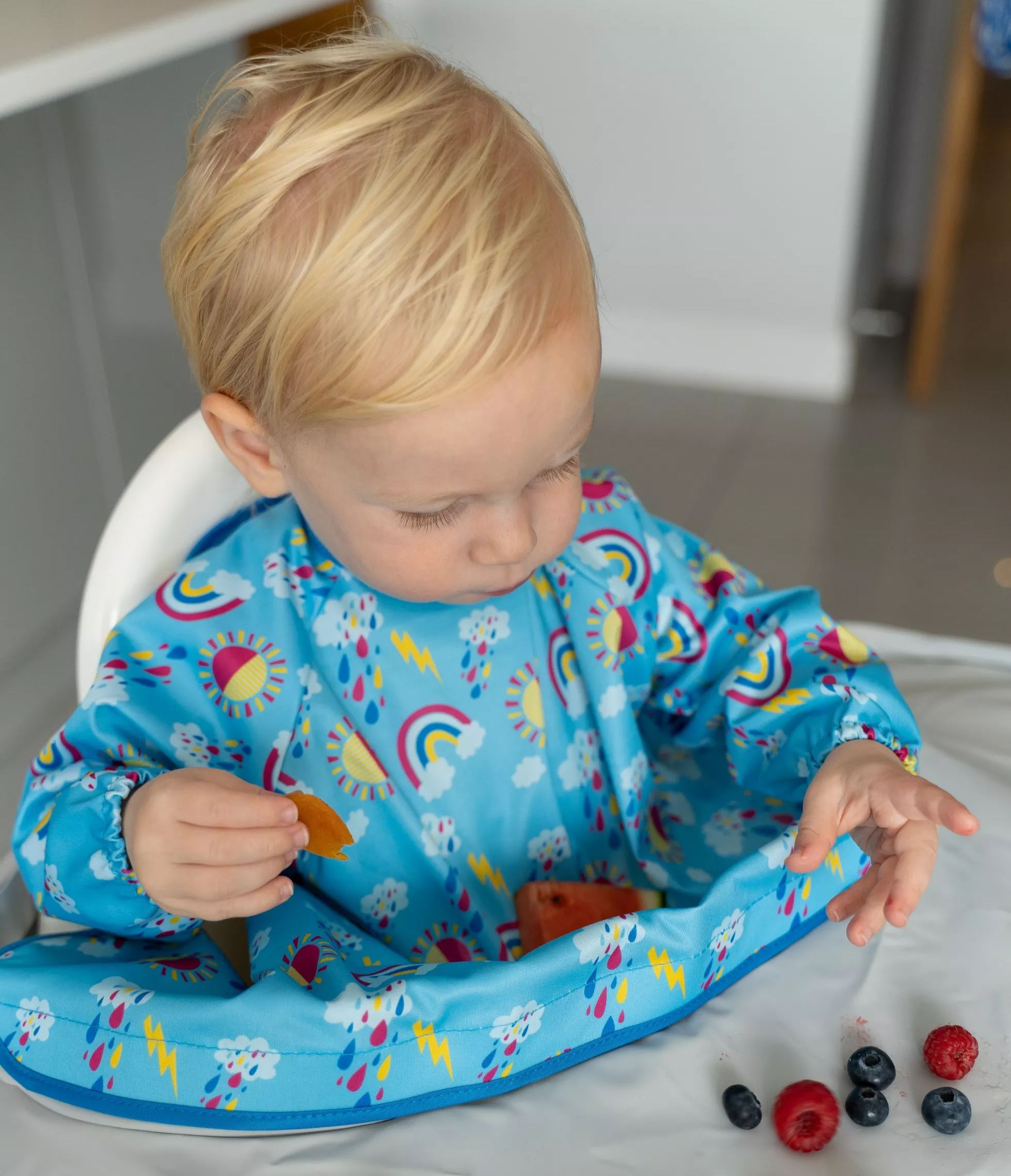 Tidy Tot Long Length Coverall Bib for Feeding or Sensory Play - Latte  Parents